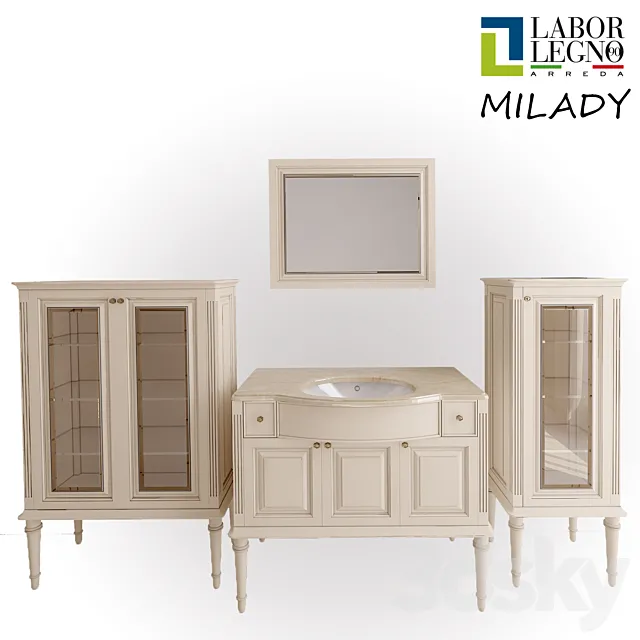 Bathroom furniture Labor legno Milady 3DModel Bathroom furniture Labor legno Milady 3DModel