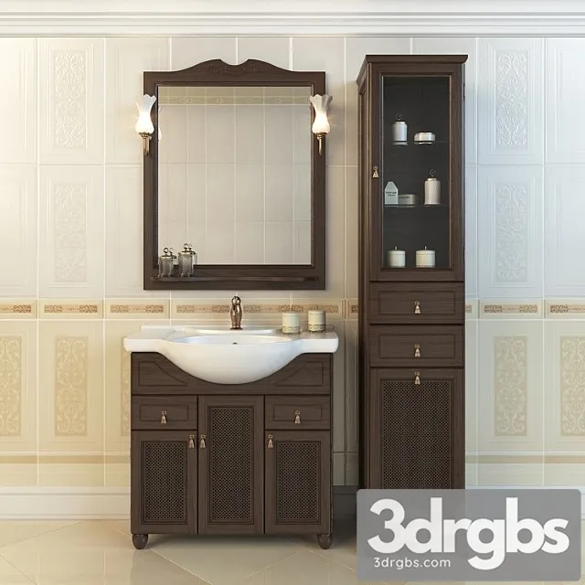 Bathroom Furniture Opadiris Tibet 80 3D Model Download