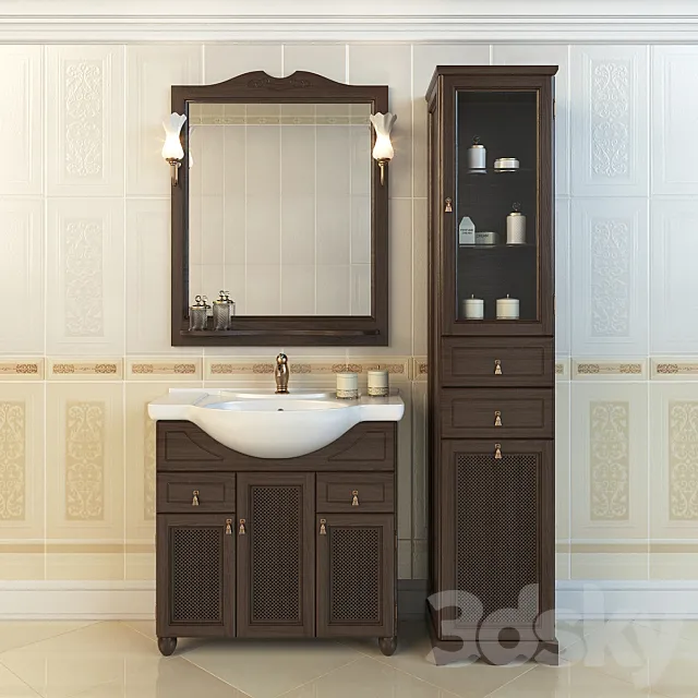 Bathroom furniture Opadiris Tibet 80 3DModel Bathroom furniture Opadiris Tibet 80 3DModel