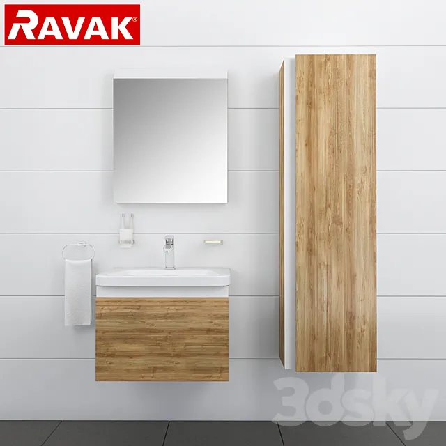Bathroom furniture RAVAK | 10 3D Model Bathroom furniture RAVAK | 10 3D Model