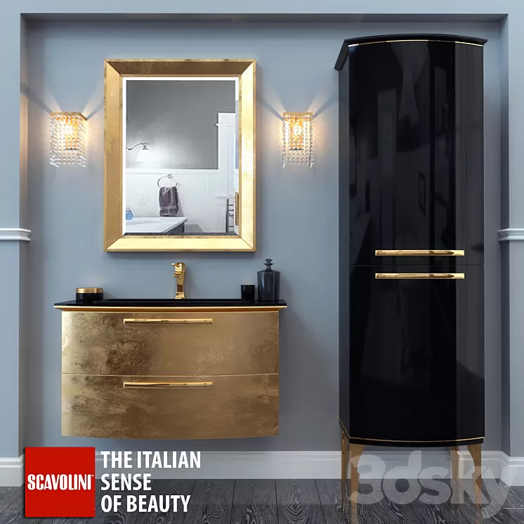 Bathroom Furniture Scavolini room 3D Model Bathroom Furniture Scavolini room 3D Model