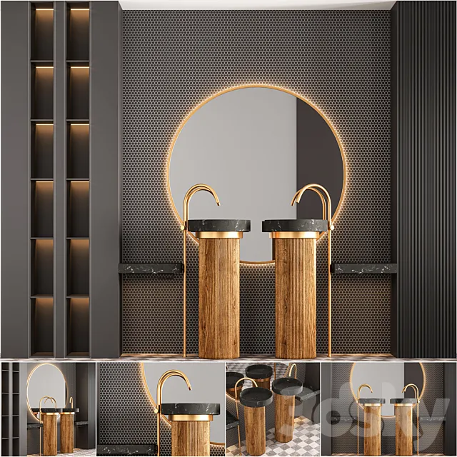 Bathroom Furniture Set 01 3D Model Bathroom Furniture Set 01 3D Model