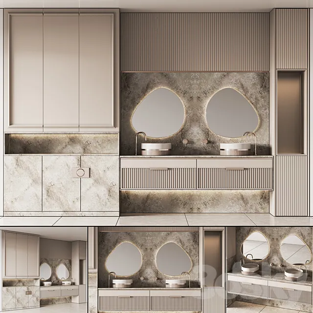 Bathroom Furniture Set 22 3D Model