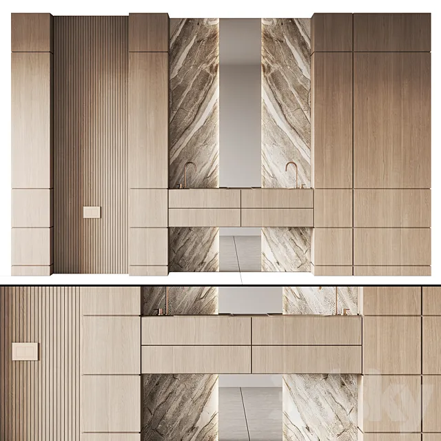 Bathroom Furniture Set 23 3D Model