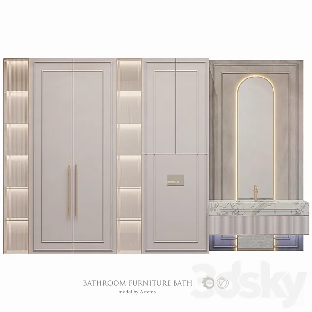 Bathroom furniture set 57 3D Model Bathroom furniture set 57 3D Model