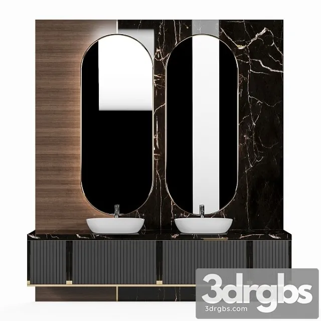 Bathroom Furniture Set 6 3D Model Download