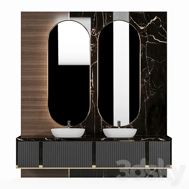 bathroom furniture set 6 3D Model bathroom furniture set 6 3D Model