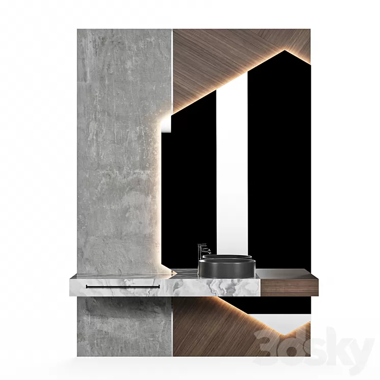 bathroom furniture set 7 3D Model bathroom furniture set 7 3D Model