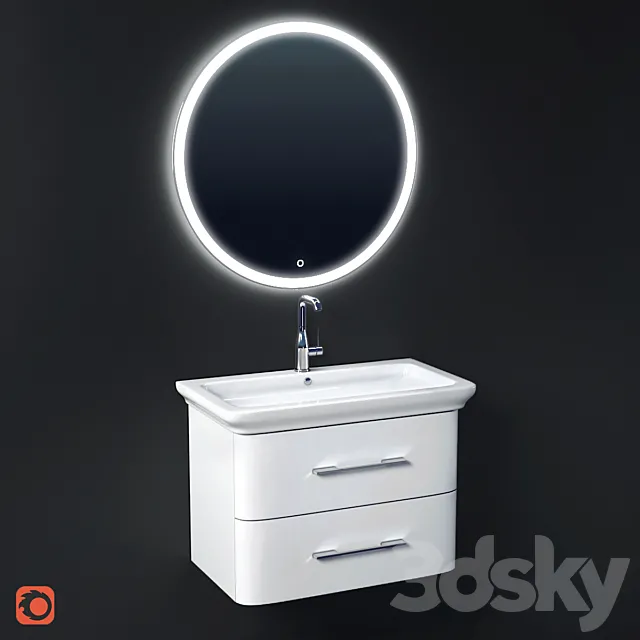 Bathroom furniture set BelBagno 3D Model Bathroom furniture set BelBagno 3D Model