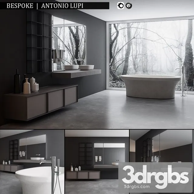 Bathroom Furniture Set Bespoke 3D Model Download