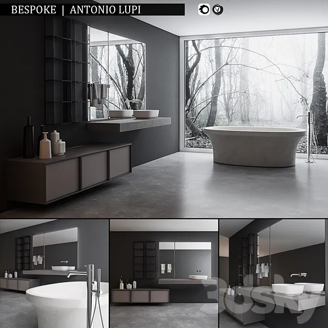 Bathroom furniture set Bespoke 3D Model Bathroom furniture set Bespoke 3D Model