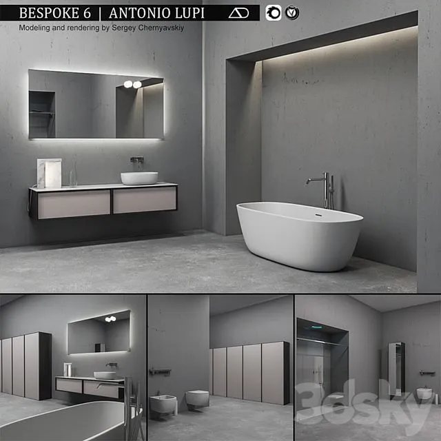 Bathroom furniture set Bespoke 6 3D Model Bathroom furniture set Bespoke 6 3D Model