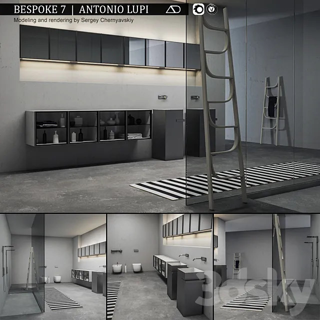 Bathroom furniture set Bespoke 7 3D Model Bathroom furniture set Bespoke 7 3D Model
