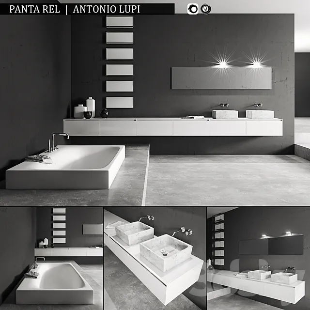 Bathroom furniture set Panta Rel 3D Model