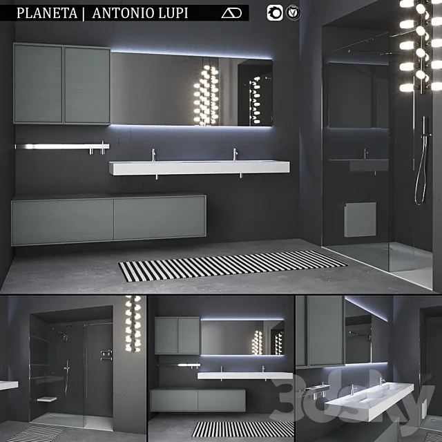 Bathroom furniture set Planeta 3D Model Bathroom furniture set Planeta 3D Model