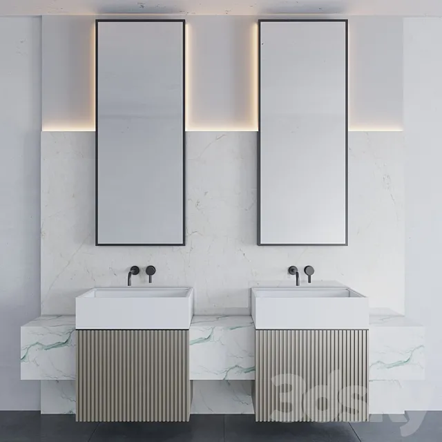 Bathroom furniture T2 3D Model Bathroom furniture T2 3D Model