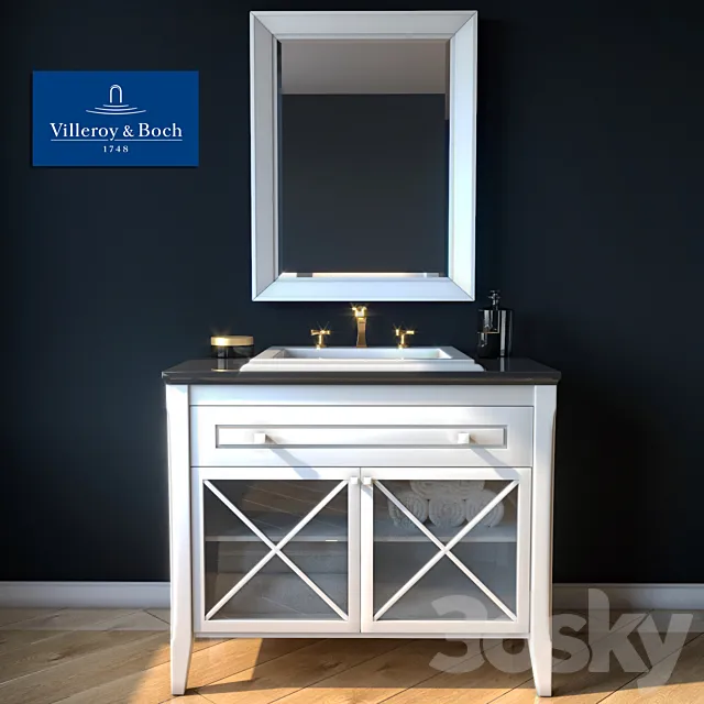 Bathroom furniture Valleroy & Boch _ Hommage furniture 3D Model Bathroom furniture Valleroy & Boch _ Hommage furniture 3D Model
