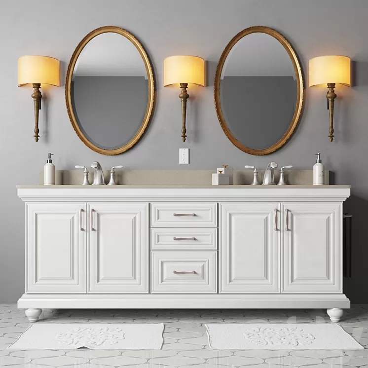 Bathroom Furniture Woodmark 3D Model Bathroom Furniture Woodmark 3D Model