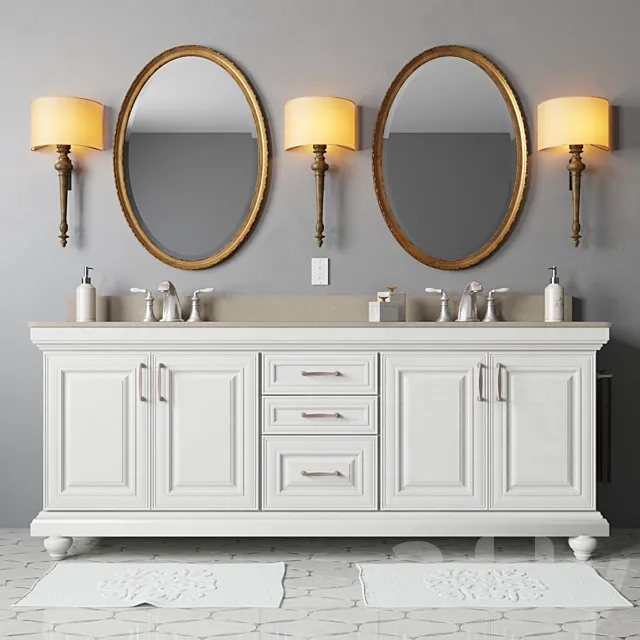 Bathroom Furniture Woodmark 3DModel Bathroom Furniture Woodmark 3DModel