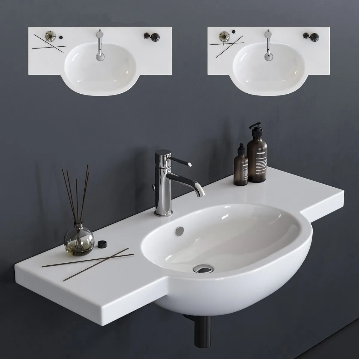 bathroom – Galasia M2 Washbasin art. 5235 art. 5236 3D Model bathroom – Galasia M2 Washbasin art. 5235 art. 5236 3D Model