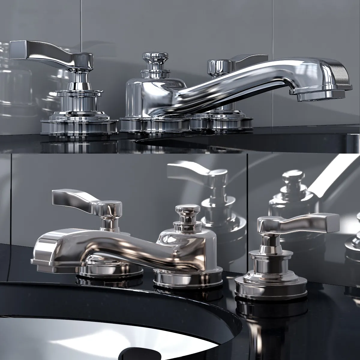 bathroom – Gessi set of washbasins 07 3D Model bathroom – Gessi set of washbasins 07 3D Model