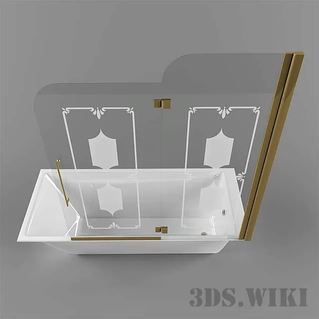 bathroom – Glass partition Euro Legno 3D Model bathroom – Glass partition Euro Legno 3D Model