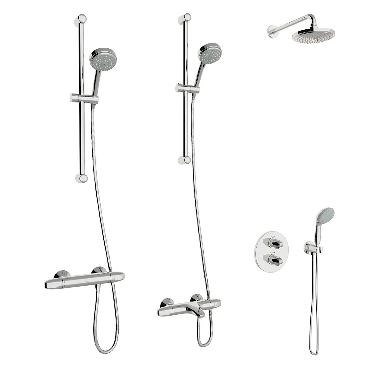 bathroom – Grohe Grohtherm 1000 Thermostat set 3D Model