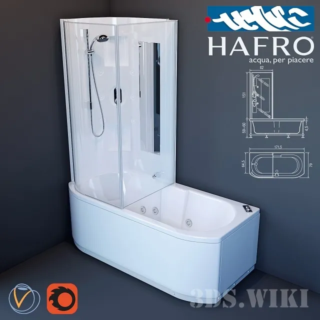 bathroom – Hafro Duo Box Bathtub 3D Model