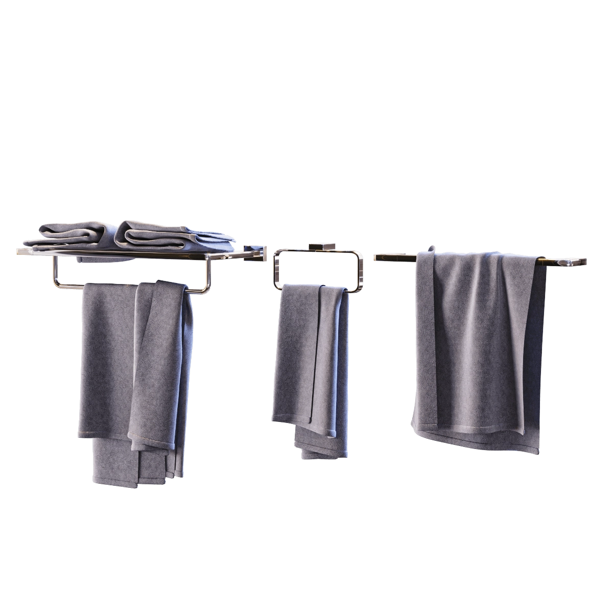 bathroom – Hanging towels 3D Model