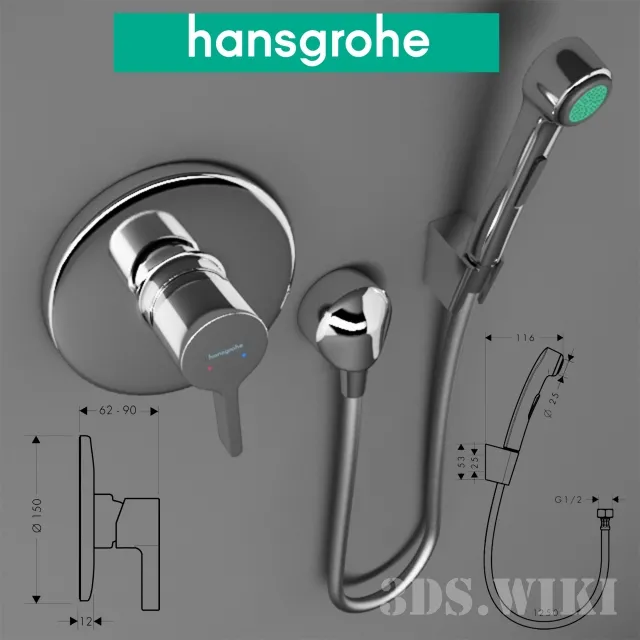 bathroom – Hansgrohe bathroom faucets 3D Model bathroom – Hansgrohe bathroom faucets 3D Model