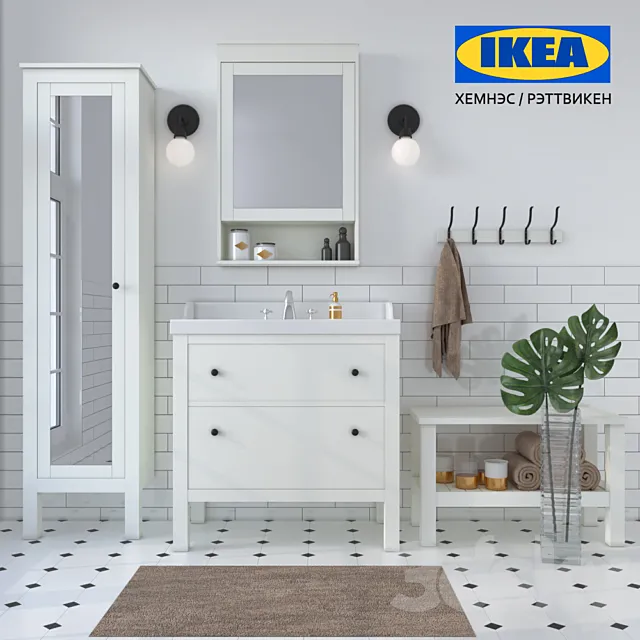 BATHROOM HEMNES RETTVIKEN 3DModel BATHROOM HEMNES RETTVIKEN 3DModel