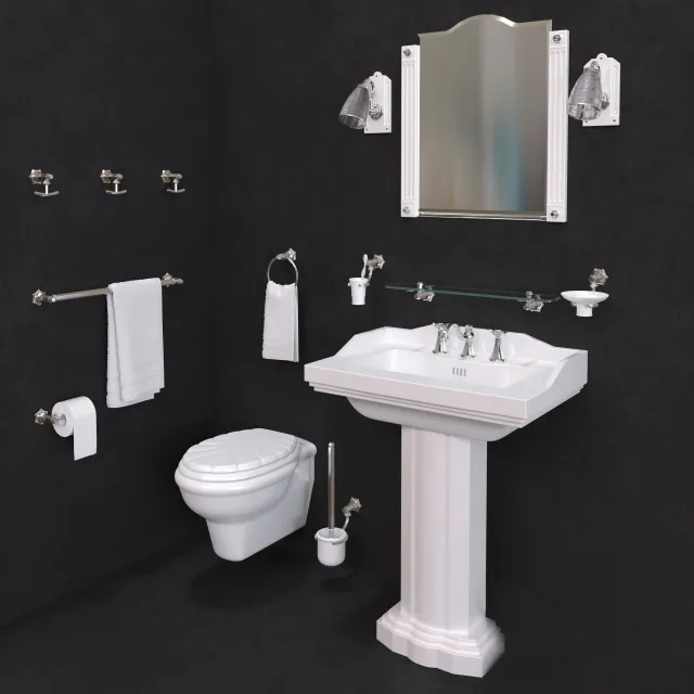 bathroom – Herbeau Monarch Art Deco 3D Model