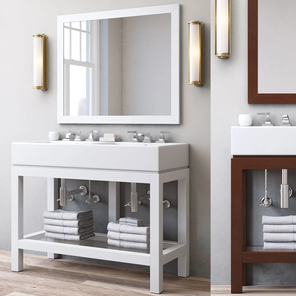 bathroom – Hutton double console washstand 3D Model bathroom – Hutton double console washstand 3D Model