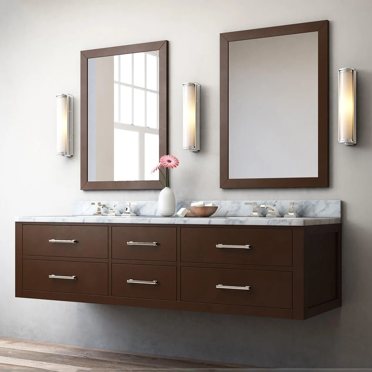 bathroom – Hutton double floating vanity 3D Model bathroom – Hutton double floating vanity 3D Model