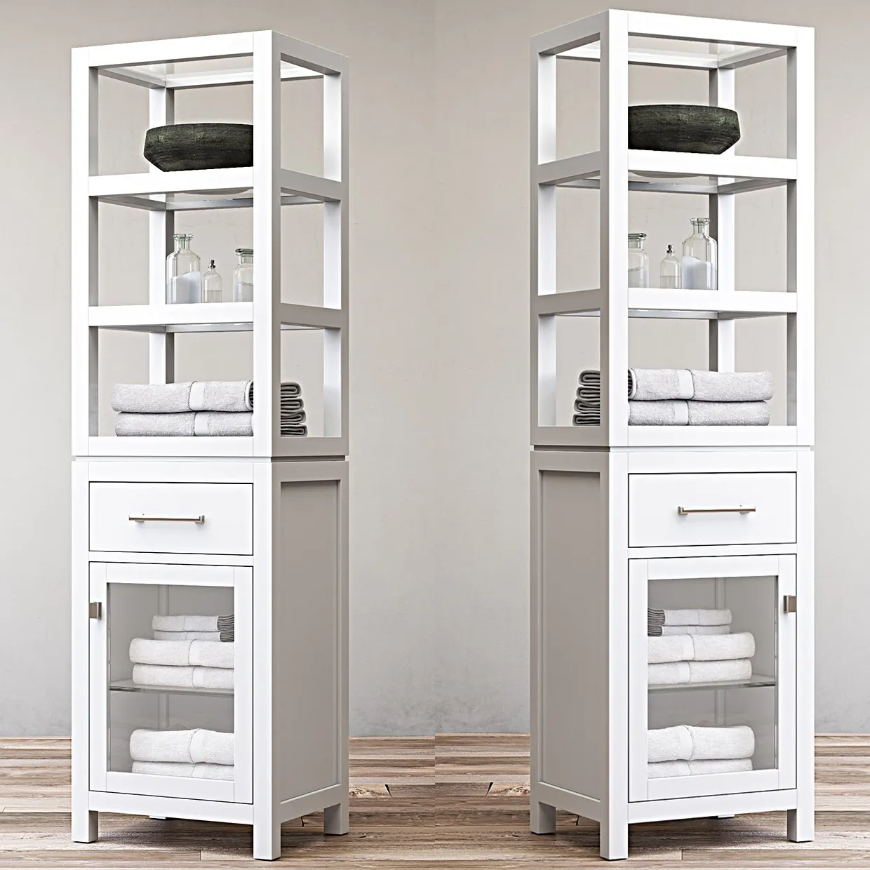 bathroom – Hutton open shelf bath cabinet 3D Model bathroom – Hutton open shelf bath cabinet 3D Model