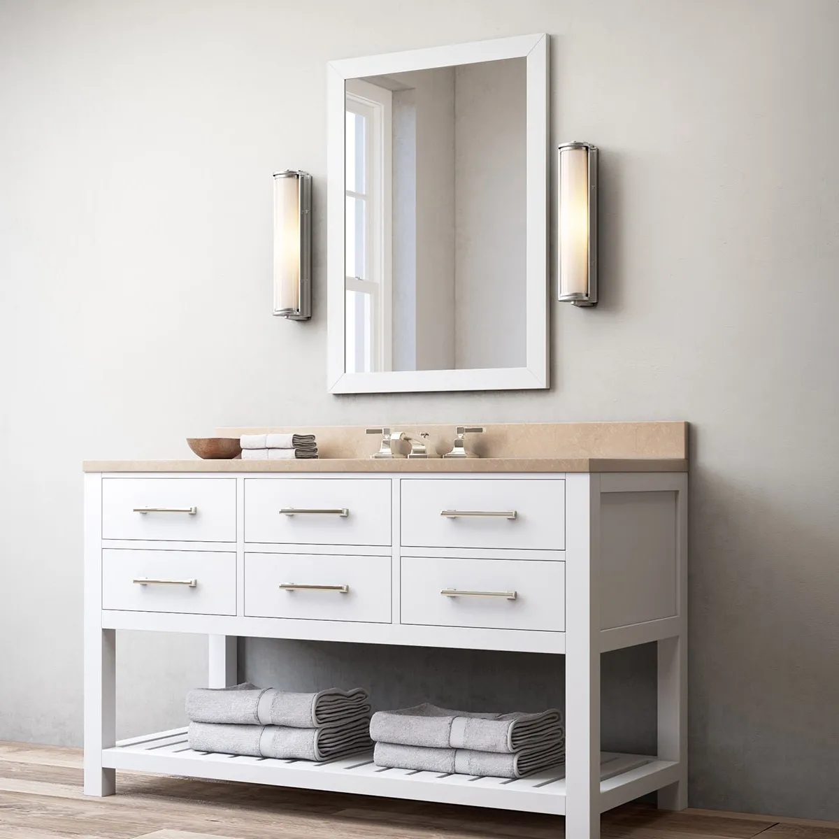 bathroom – Hutton single  Extra-Wide washstand 3D Model
