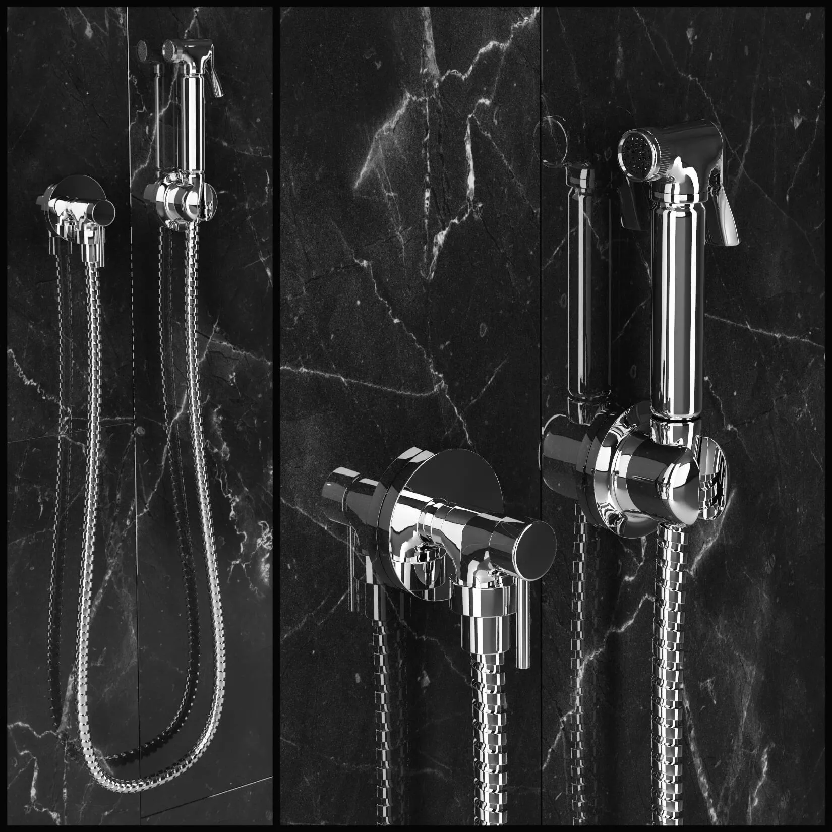 bathroom – Hygienic shower Daniel Oasis 1000DC 3D Model