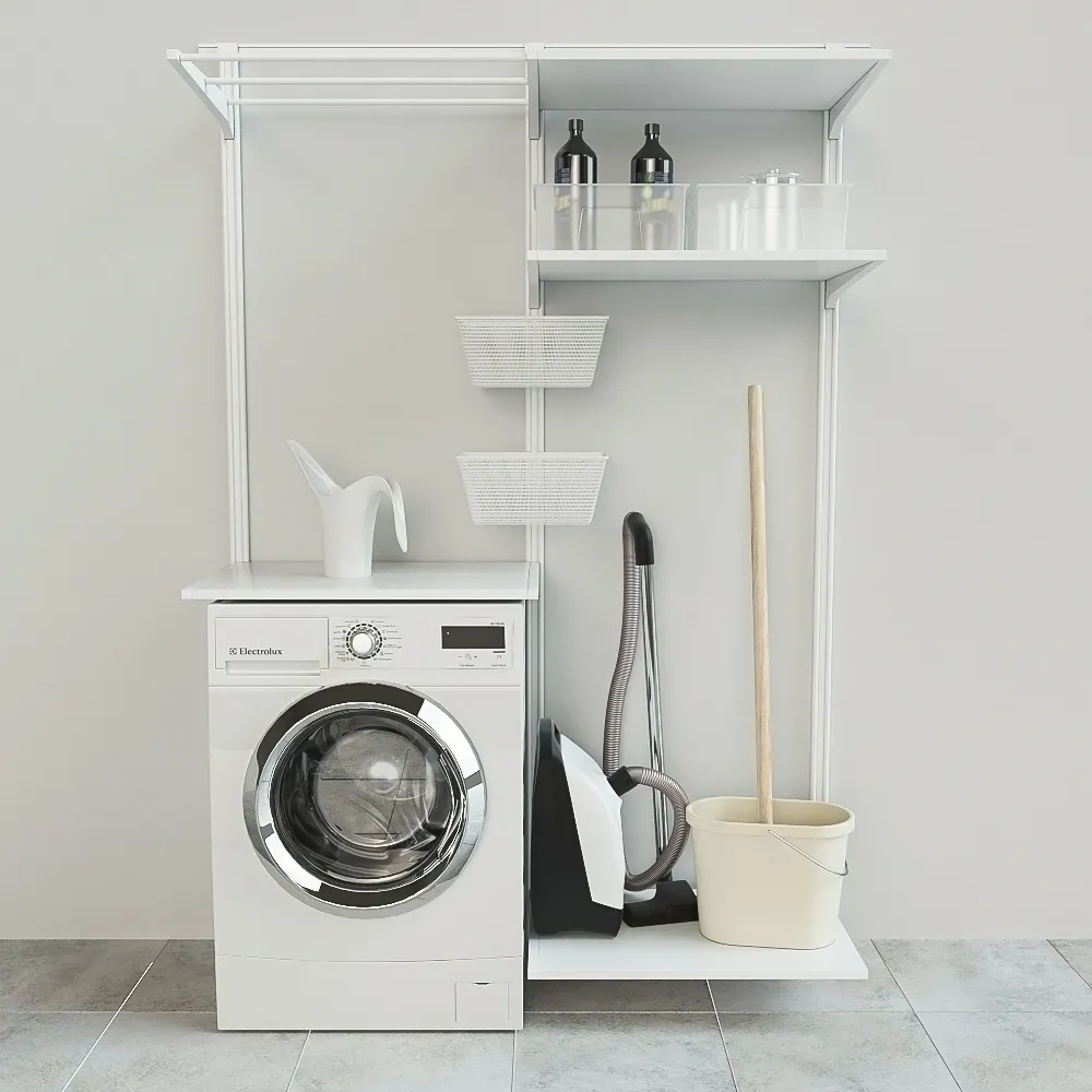 bathroom – IKEA Wall rail shelves dryer Algot 3D Model bathroom – IKEA Wall rail shelves dryer Algot 3D Model