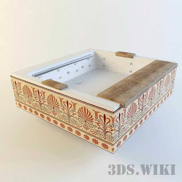bathroom – Jacuzzi in ethnic style 3D Model bathroom – Jacuzzi in ethnic style 3D Model