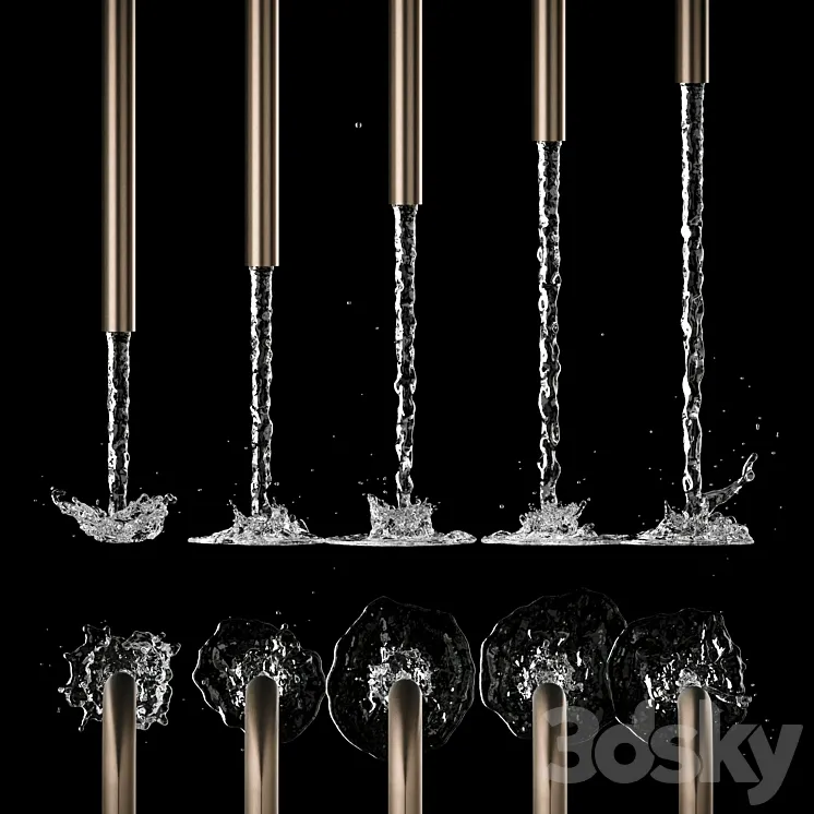 Bathroom jet and sinks 3D Model Free Download