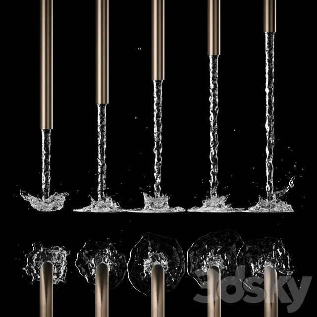 Bathroom jet and sinks 3DModel