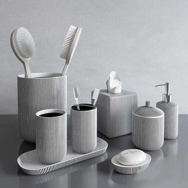 bathroom – Kassatex Rivington accessory Kit 3D Model