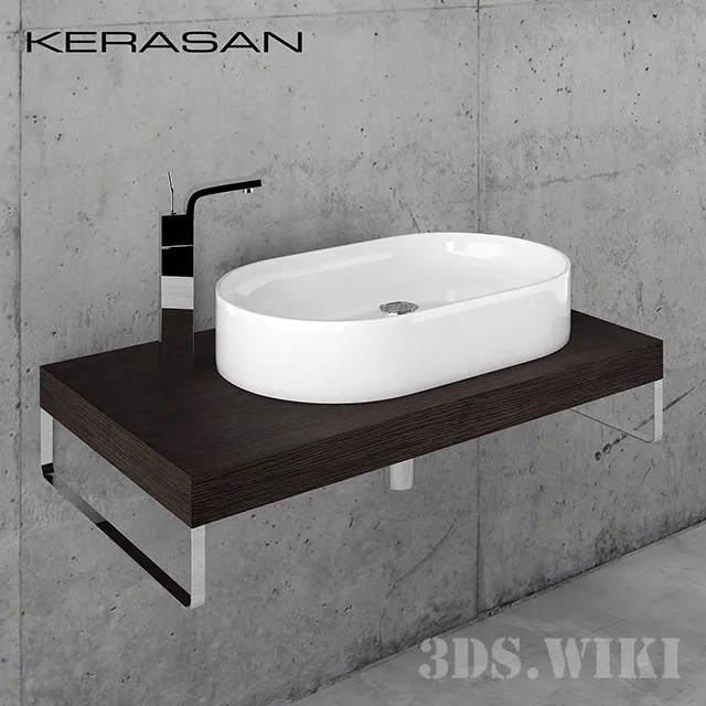 bathroom – Kerasan washbasin 3D Model bathroom – Kerasan washbasin 3D Model