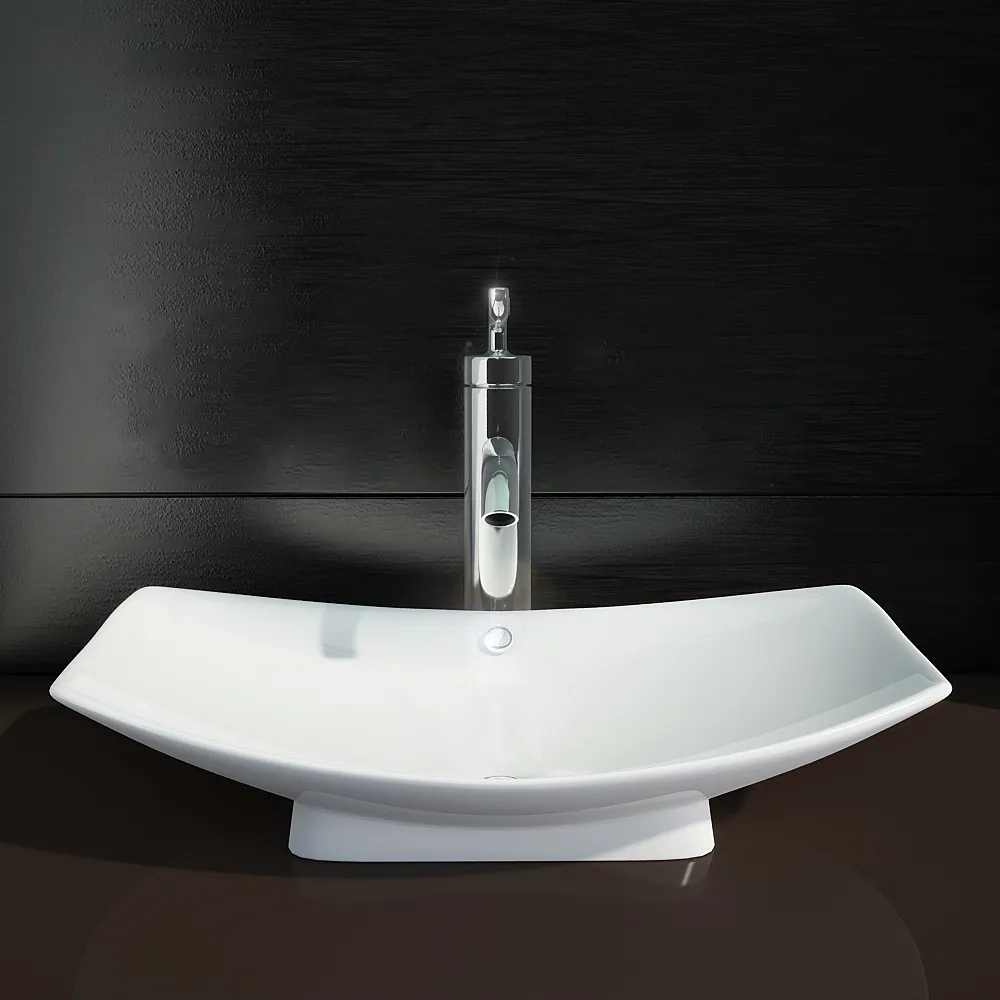 bathroom – Kohler Purist washbasin 02 3D Model bathroom – Kohler Purist washbasin 02 3D Model