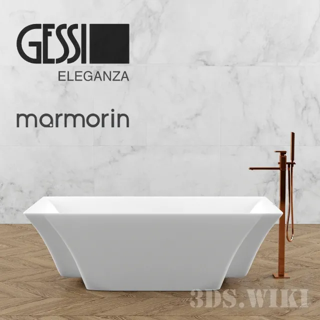 bathroom – Marmorin Loren bathtub and Gessi Eleganza tap 3D Model bathroom – Marmorin Loren bathtub and Gessi Eleganza tap 3D Model