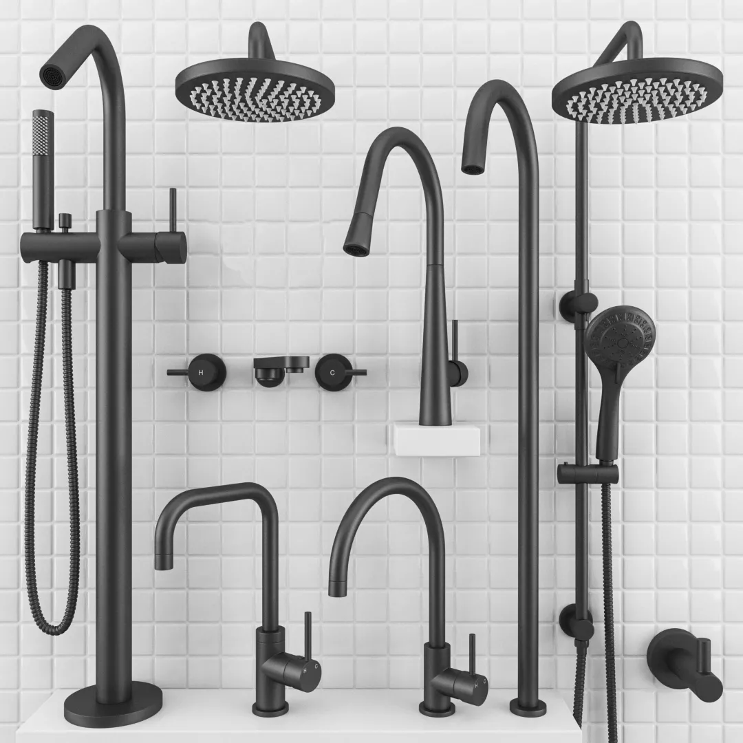 bathroom – Meir Black set 03 3D Model