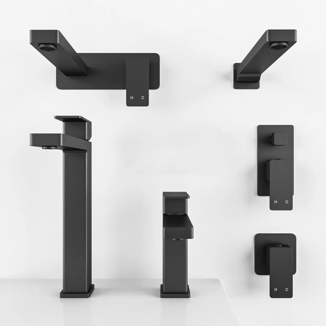 bathroom – Meir black set 17 3D Model