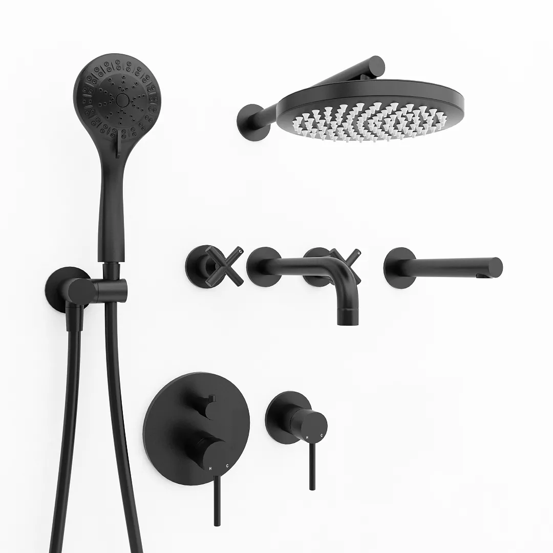 bathroom – Meir Black set 3D Model