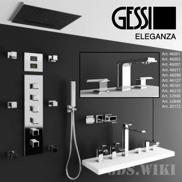 bathroom – Mixers Gessi Eleganza 3D Model bathroom – Mixers Gessi Eleganza 3D Model