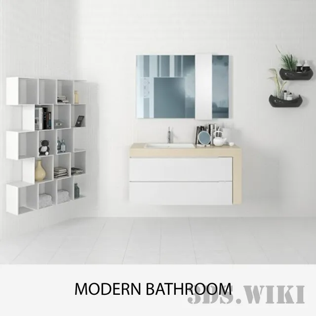 bathroom – Modern set 3D Model bathroom – Modern set 3D Model